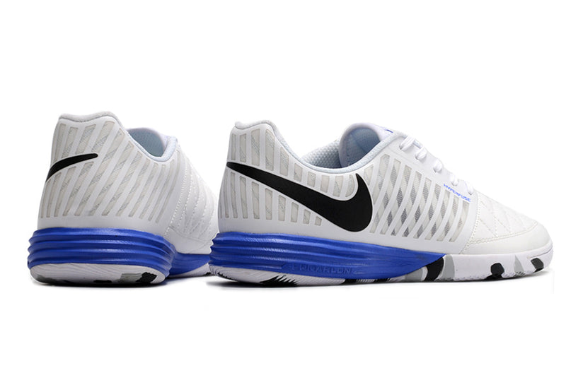 Chuteira Nike Lunar Gato II Futsal Branco/Azul