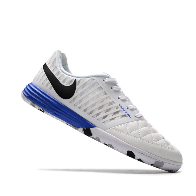 Chuteira Nike Lunar Gato II Futsal Branco/Azul