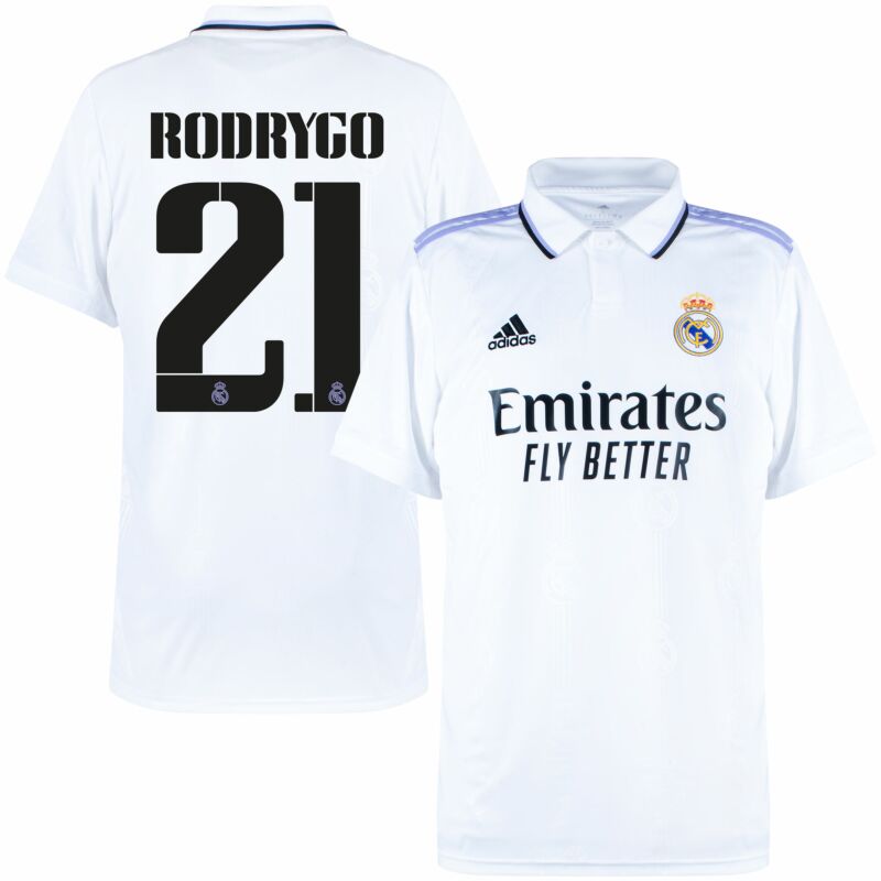 Camisa Real Madrid Home Rodrygo n° 21 2022-2023