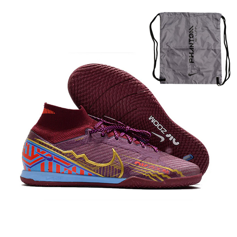 Chuteira de Futsal Nike Air Zoom Mercurial Superfly 9 Elite Bordô + Brinde