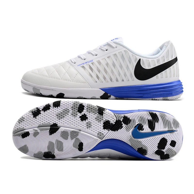 Chuteira Nike Lunar Gato II Futsal Branco/Azul