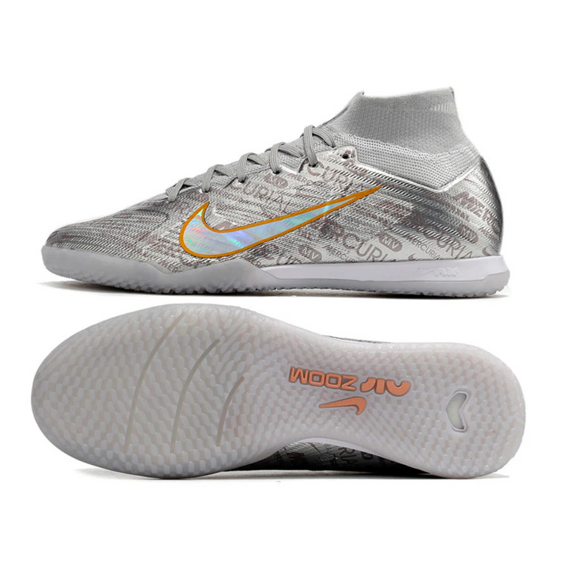 Chuteira Nike Air Zoom Mercurial Superfly 9 Elite Futsal Prata