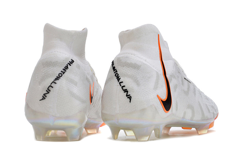 Chuteira de Campo NIKE Phantom Luna Elite FG Branco/Laranja