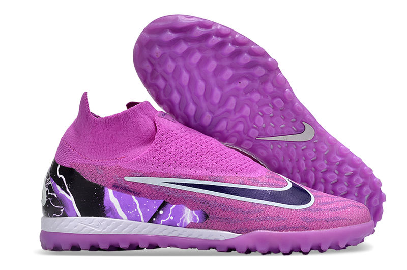 Chuteira Nike Phantom GX Pro Society Roxo cano alto