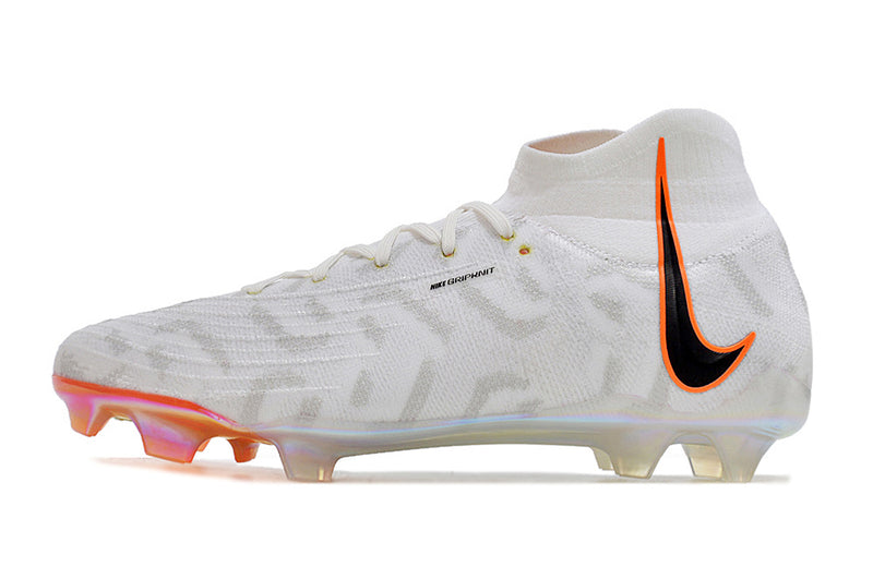 Chuteira de Campo NIKE Phantom Luna Elite FG Branco/Laranja