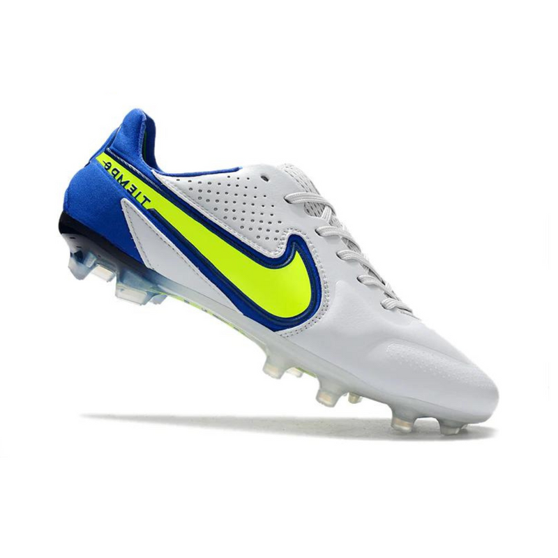 Chuteira de campo Nike Tiempo Legend 9 FG Elite Branco/Azul