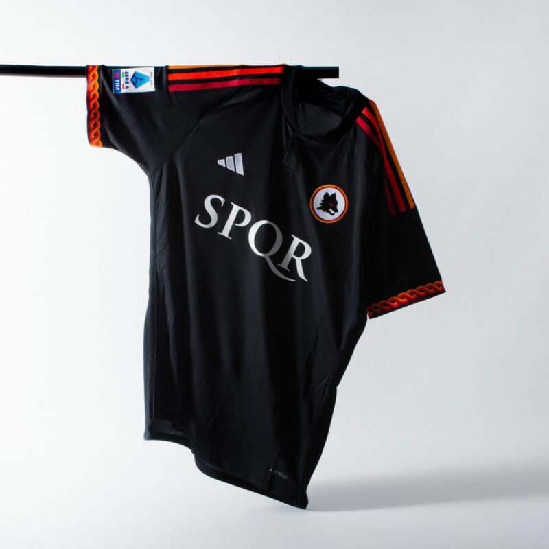 Camisa AS Roma 3rd n° 10 Patrocinador SPQR 2023-2024 (impressão oficial)