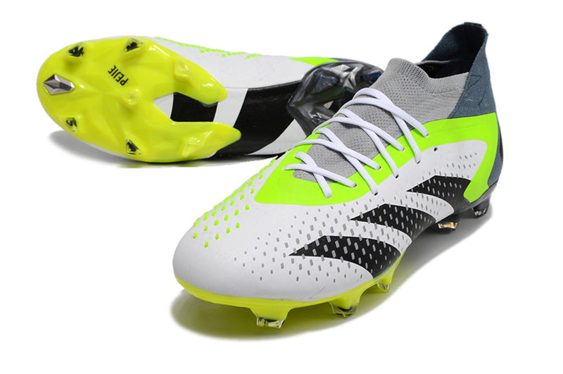 Chuteira Adidas Predator Accuracy.1 CrazyRush de Campo - Branco e verde