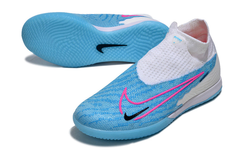 Chuteira Nike Phantom GX DF Elite Blast Pack Futsal - Azul e Branco