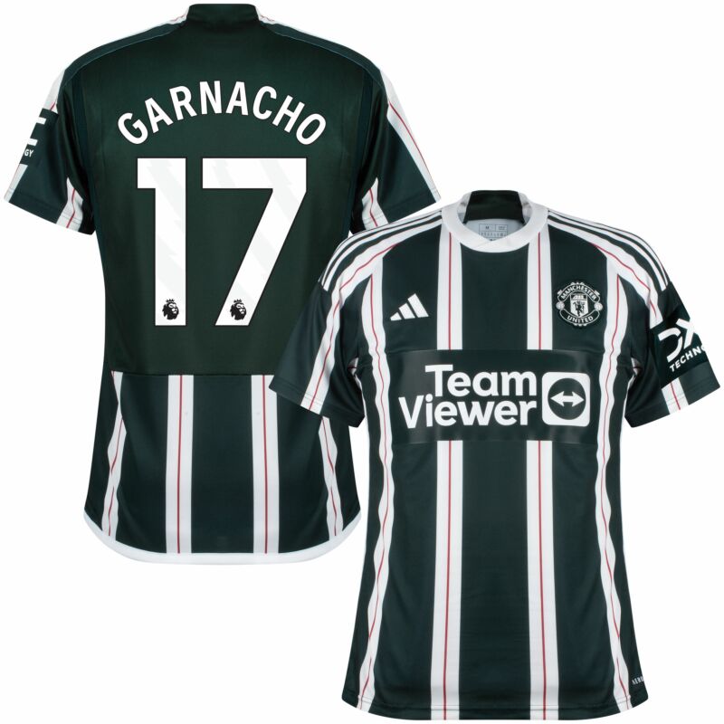 Camisa Manchester United Away Garnacho n° 17 2023-2024 (impressão oficial)