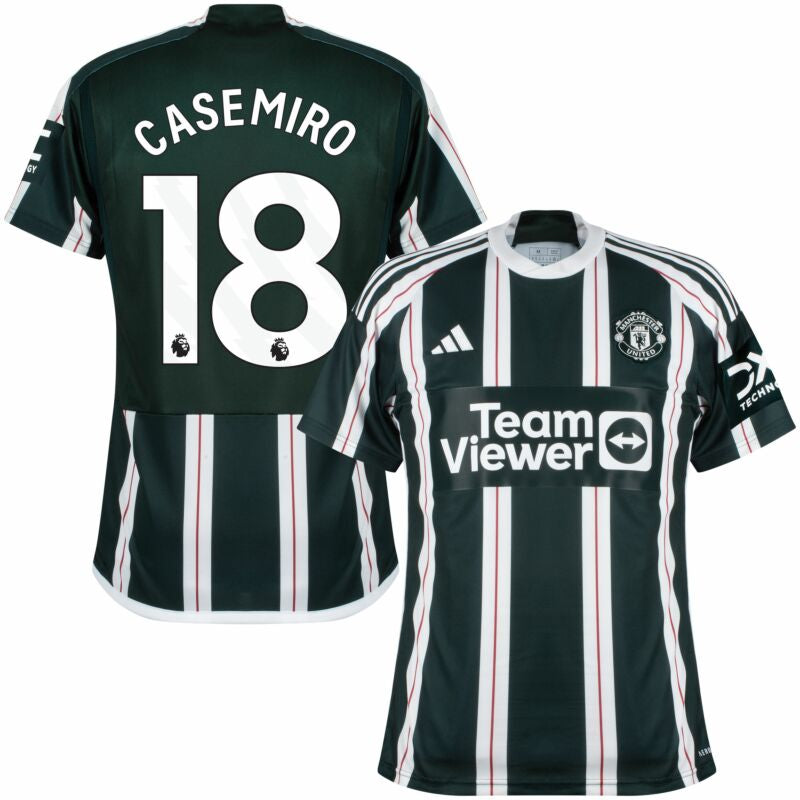 Camisa Manchester United Away Casemiro n° 18 2023-2024 (impressão oficial)