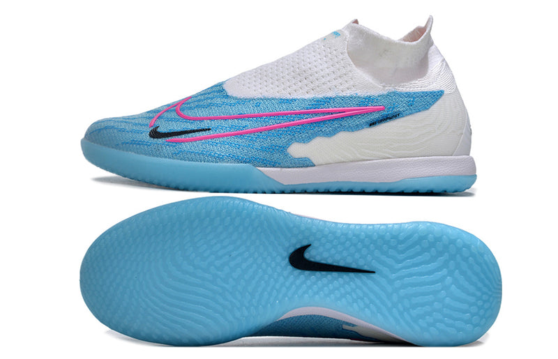 Chuteira Nike Phantom GX DF Elite Blast Pack Futsal - Azul e Branco