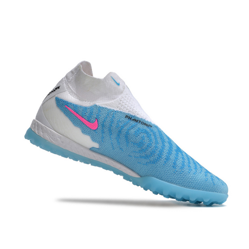 Chuteira Nike Phantom GX Pro Society cano azul