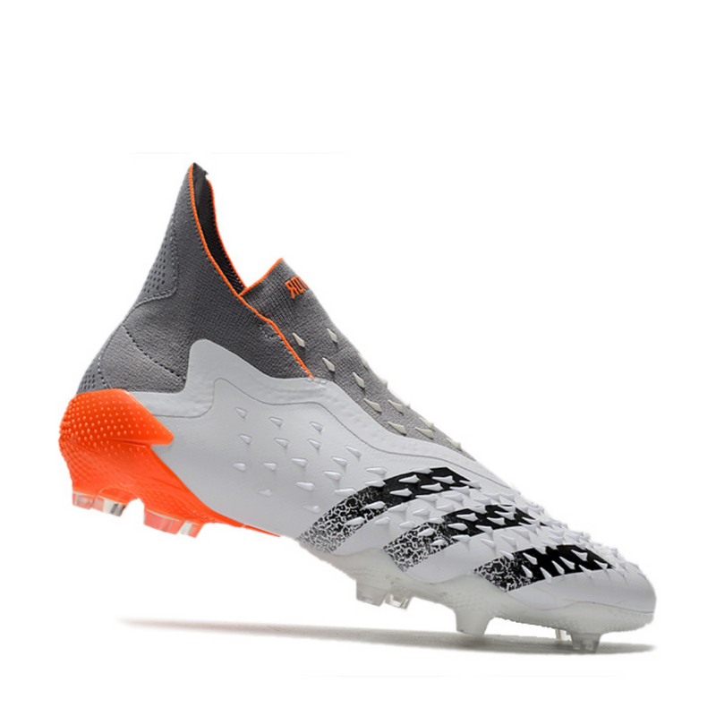 Chuteira Campo Adidas Predator Freak+  Branco/Laranja