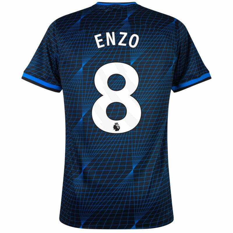 Camisa Chelsea Away Enzo n° 8  2023-2024 (impressão oficial)