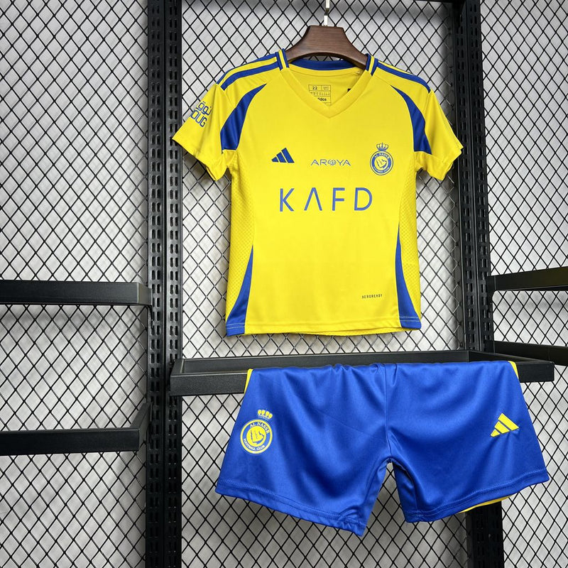 Conjunto Infantil Camisa + Calção do Al Nassr Home 2024/25