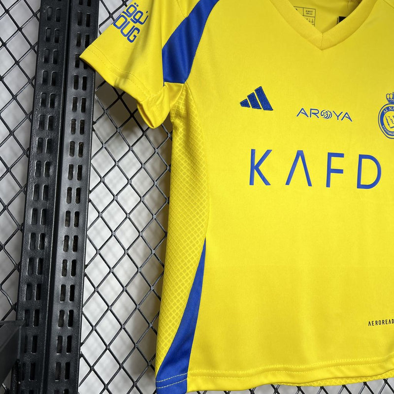 Conjunto Infantil Camisa + Calção do Al Nassr Home 2024/25