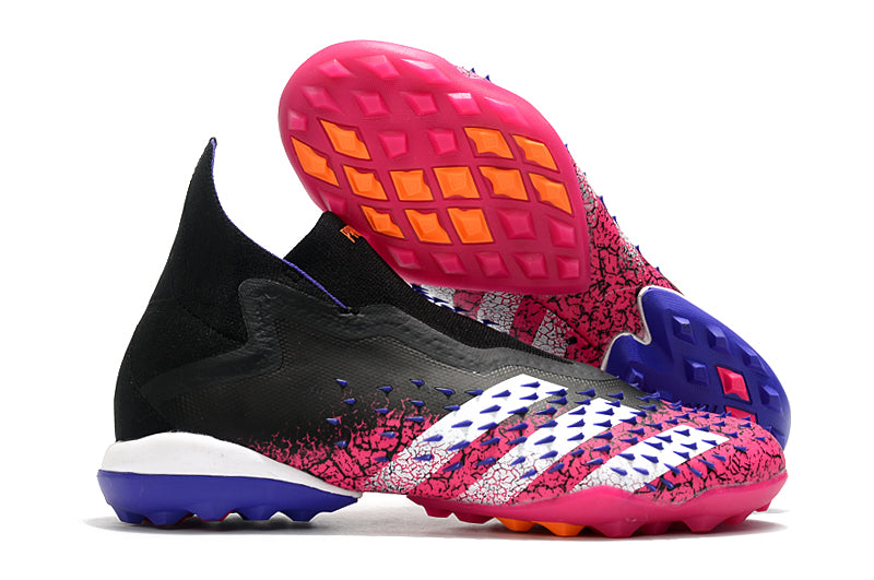 Chuteira Society Adidas Predator Freak+ Rosa/Preto