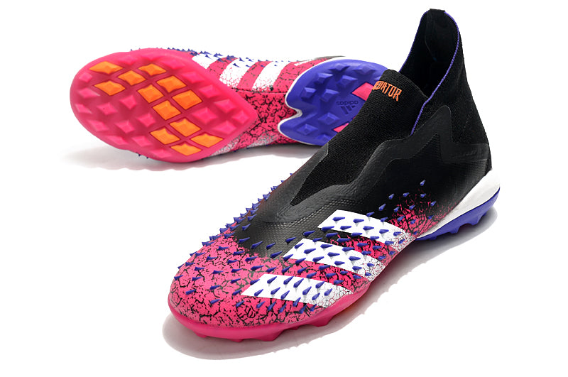 Chuteira Society Adidas Predator Freak+ Rosa/Preto