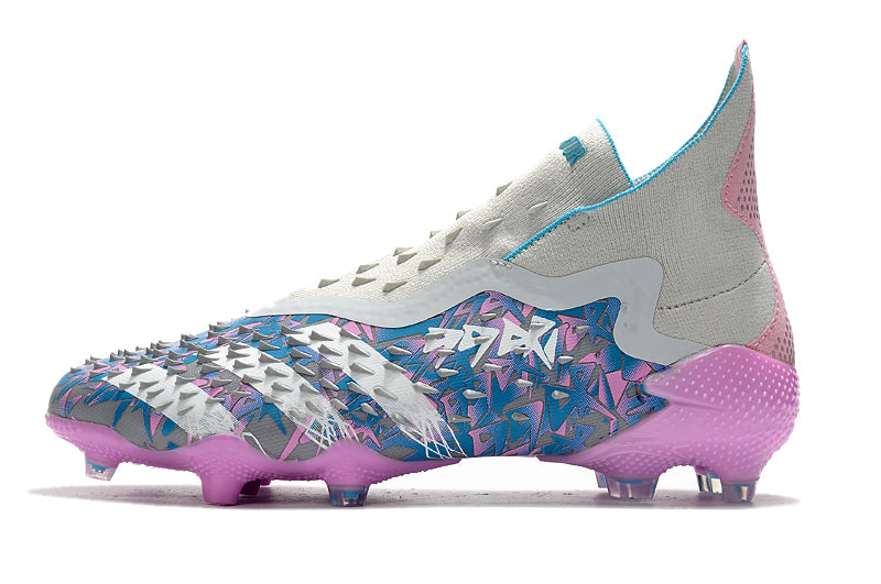 Chuteira Campo Adidas Predator Freak+  Rosa/Azul