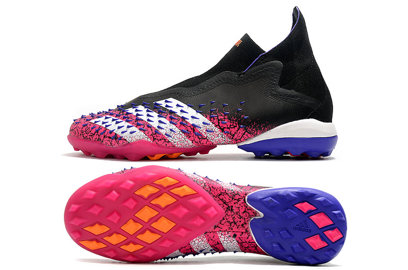 Chuteira Society Adidas Predator Freak+ Rosa/Preto