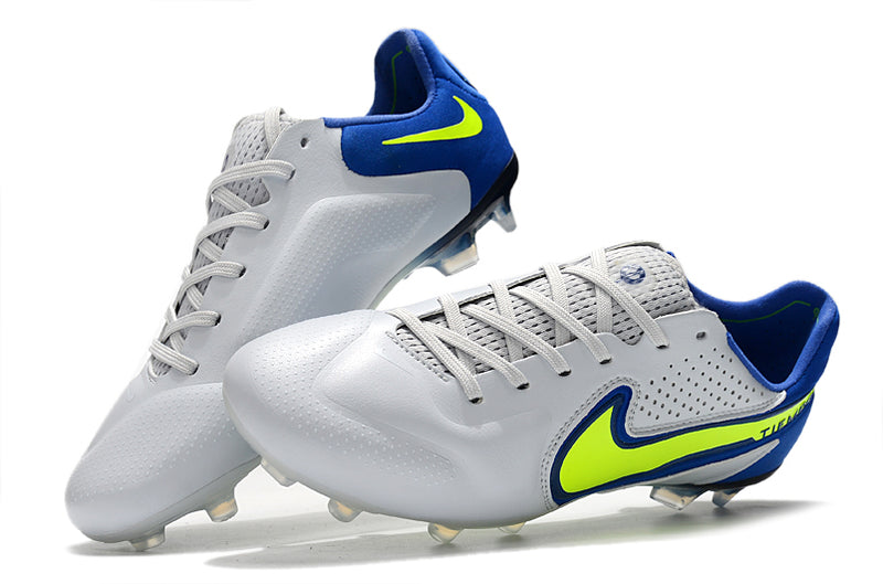 Chuteira de campo Nike Tiempo Legend 9 FG Elite Branco/Azul