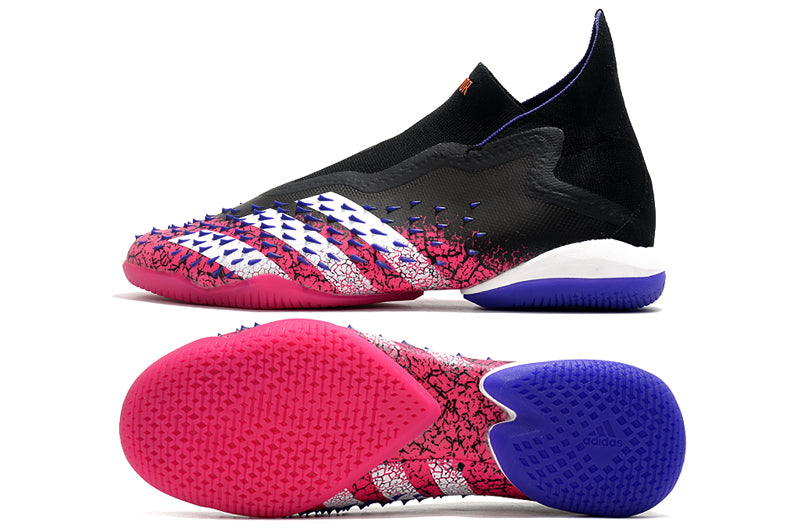 Chuteira Futsal Adidas Predator Freak+ Preto/Rosa