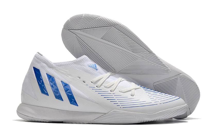 Chuteira adidas Predator edge.3 Futsal Branco/Azul