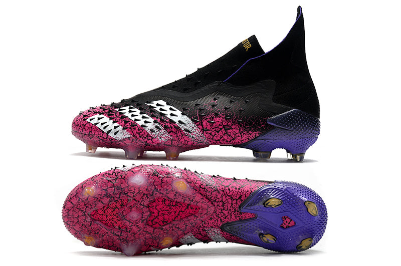 Chuteira Campo Adidas Predator Freak+  Rosa/Preto